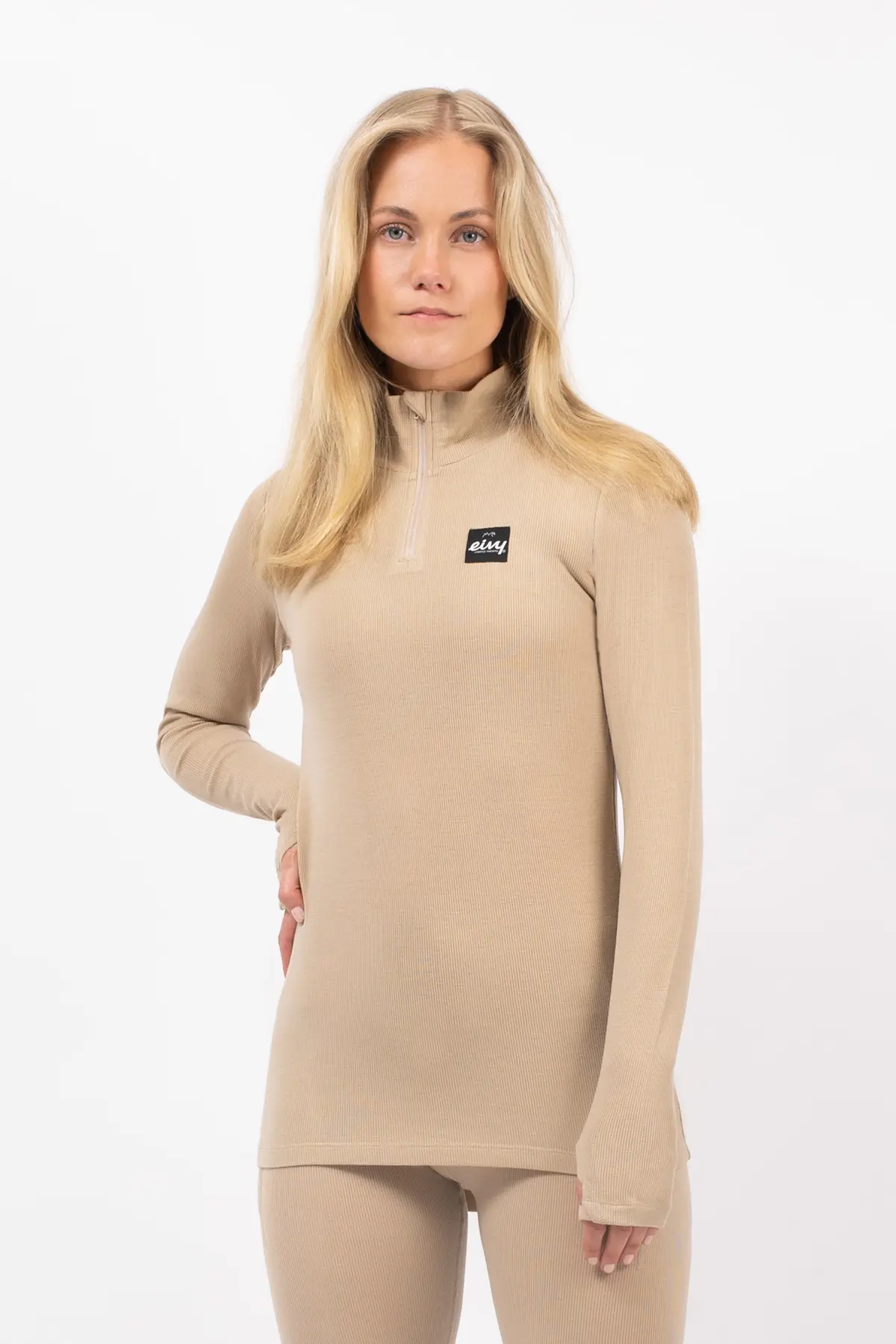 Journey Merino Wool Rib Top - Sand | L