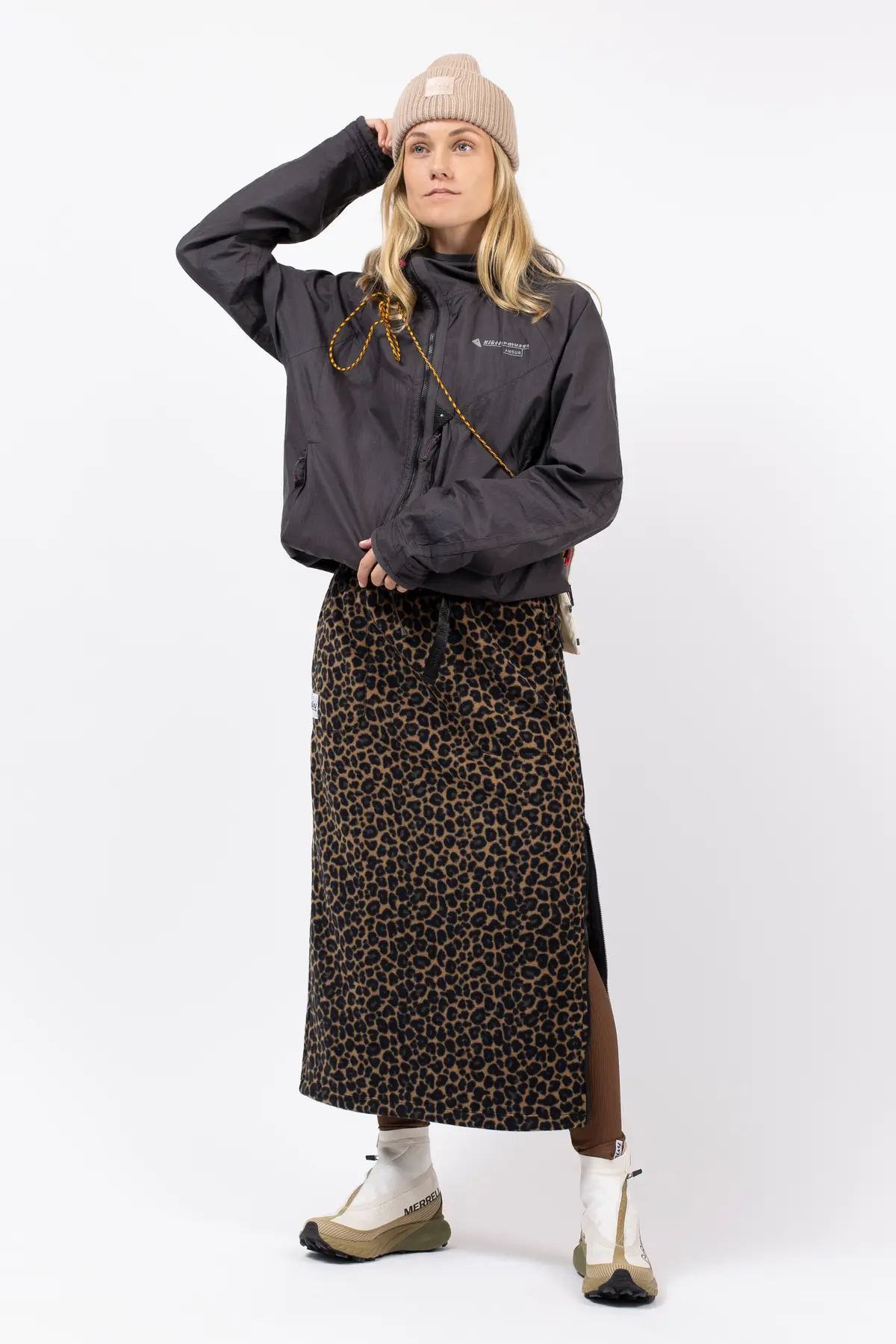 Versa Fleece Mountain Skirt - Leopard