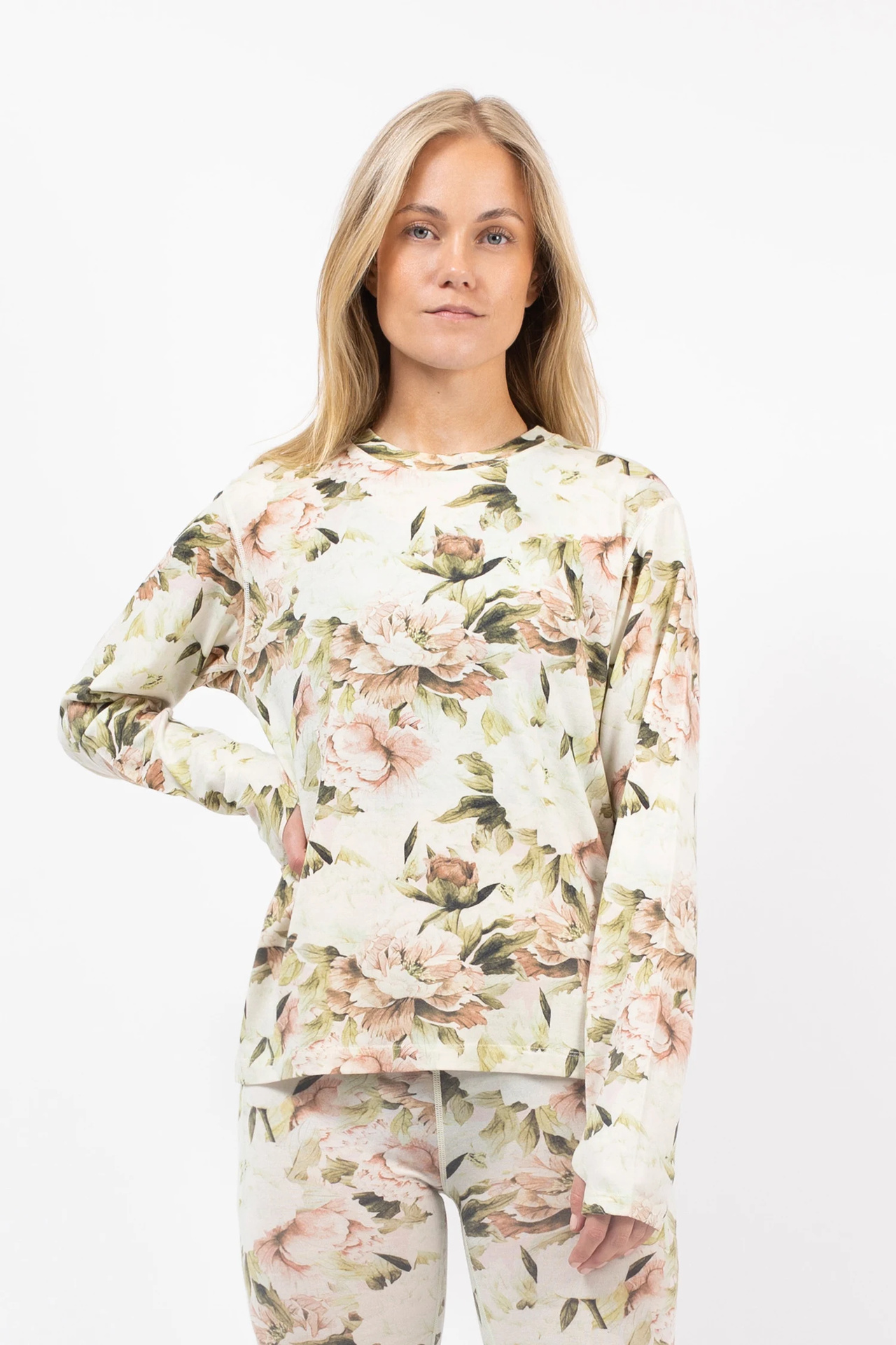 Loose Fit Merino Wool Top - Bloom | L