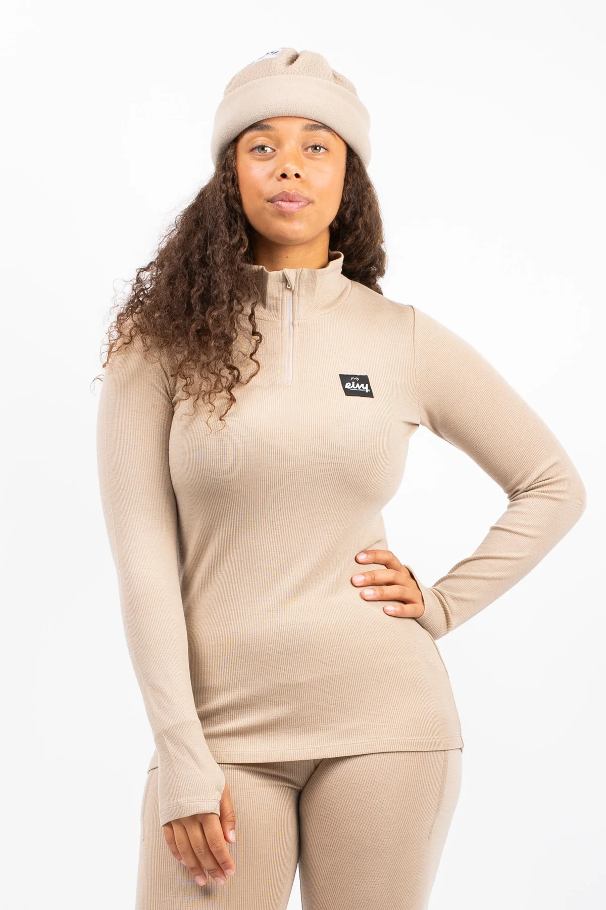 Journey Merino Wool Rib Top - Sand