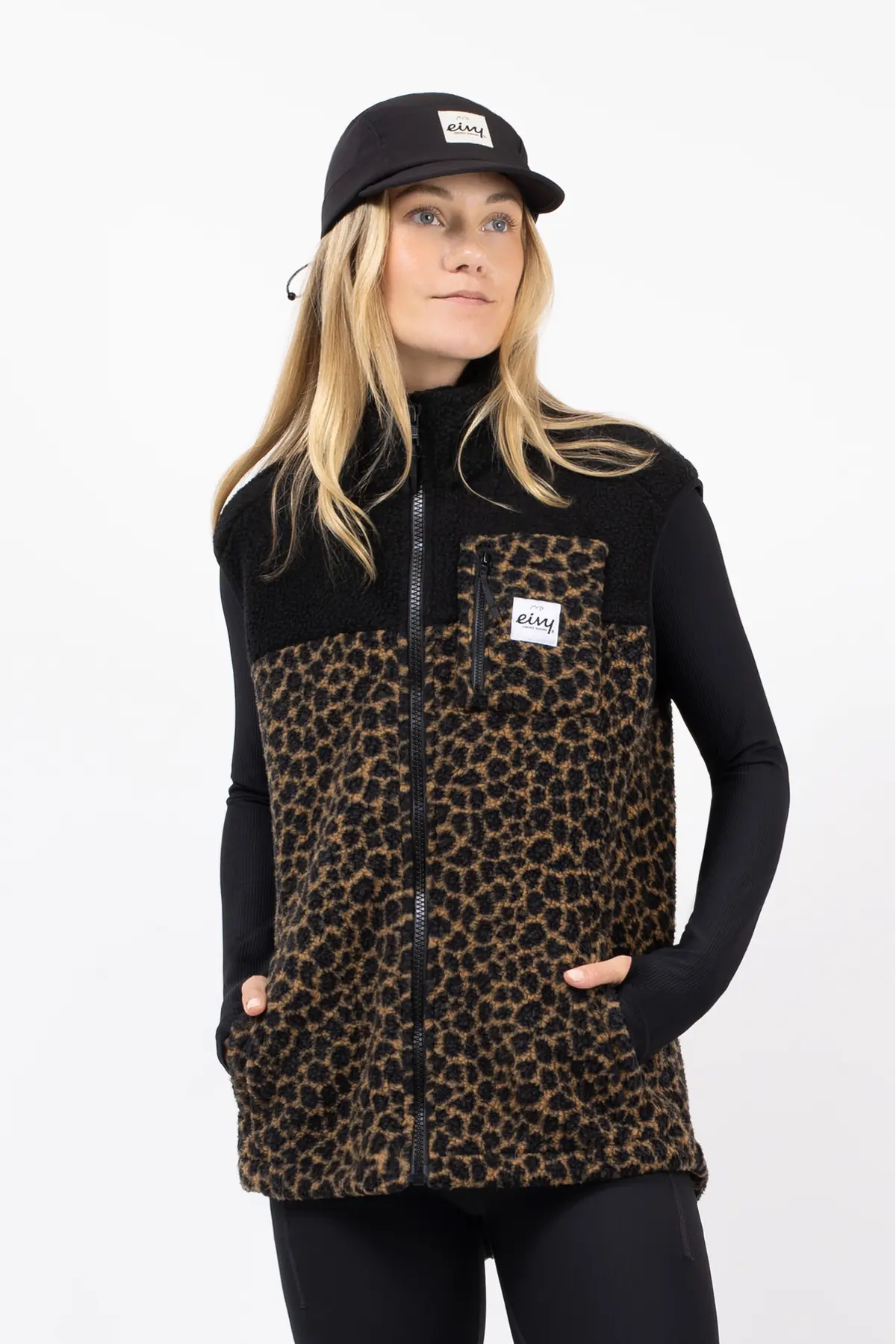 Lumberjackie Sherpa Vest - Leopard