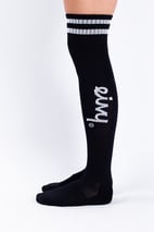 Cheerleader Over Knee Wool Socks - Black