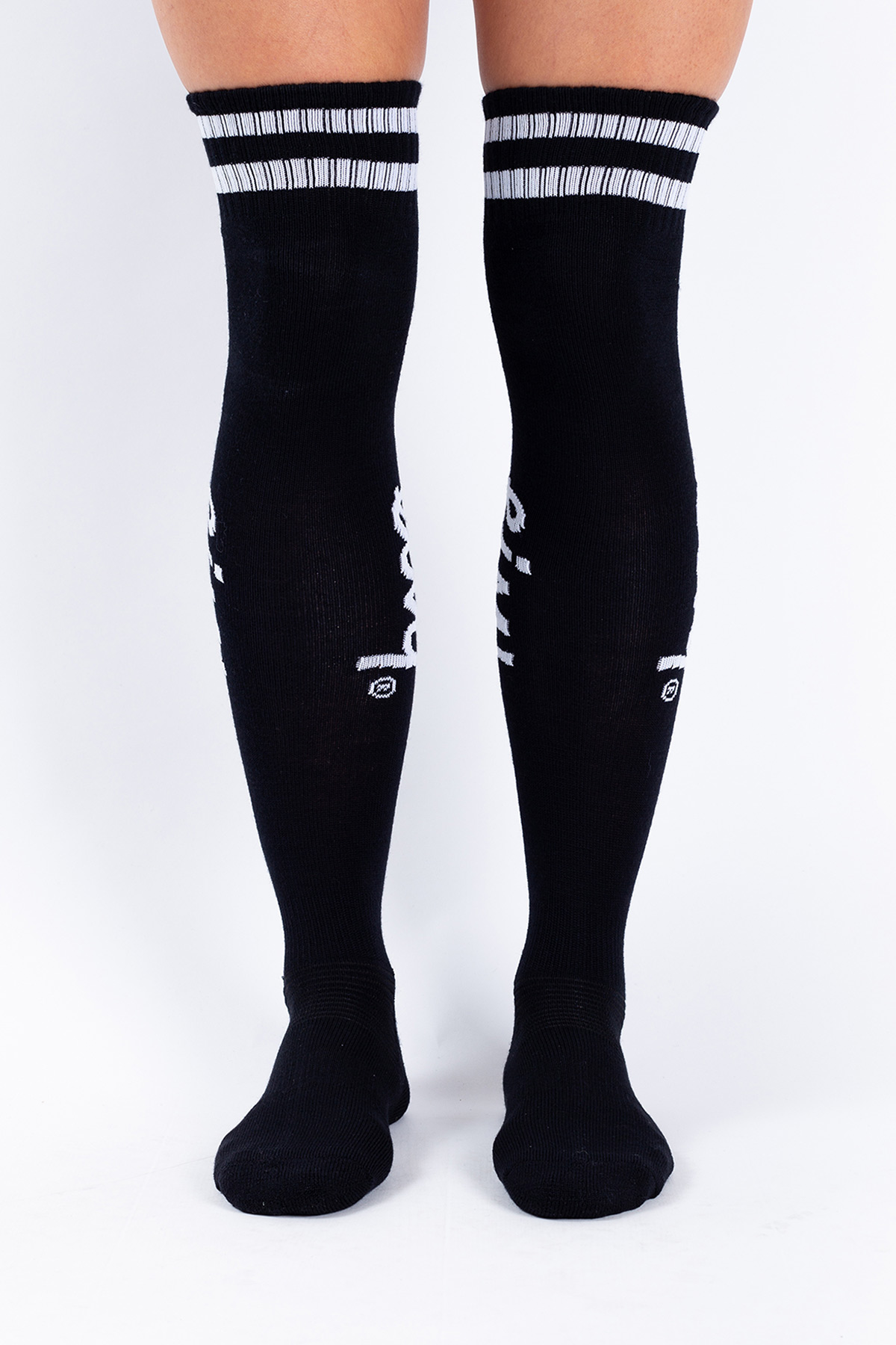 Cheerleader Over Knee Wool Socks - Black | 39-41