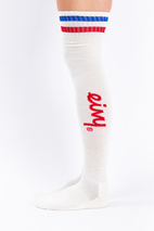 Cheerleader Over Knee Wool Socks - Offwhite | 8-10