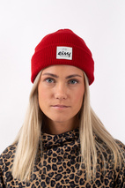 Knit Wool Beanie - Red