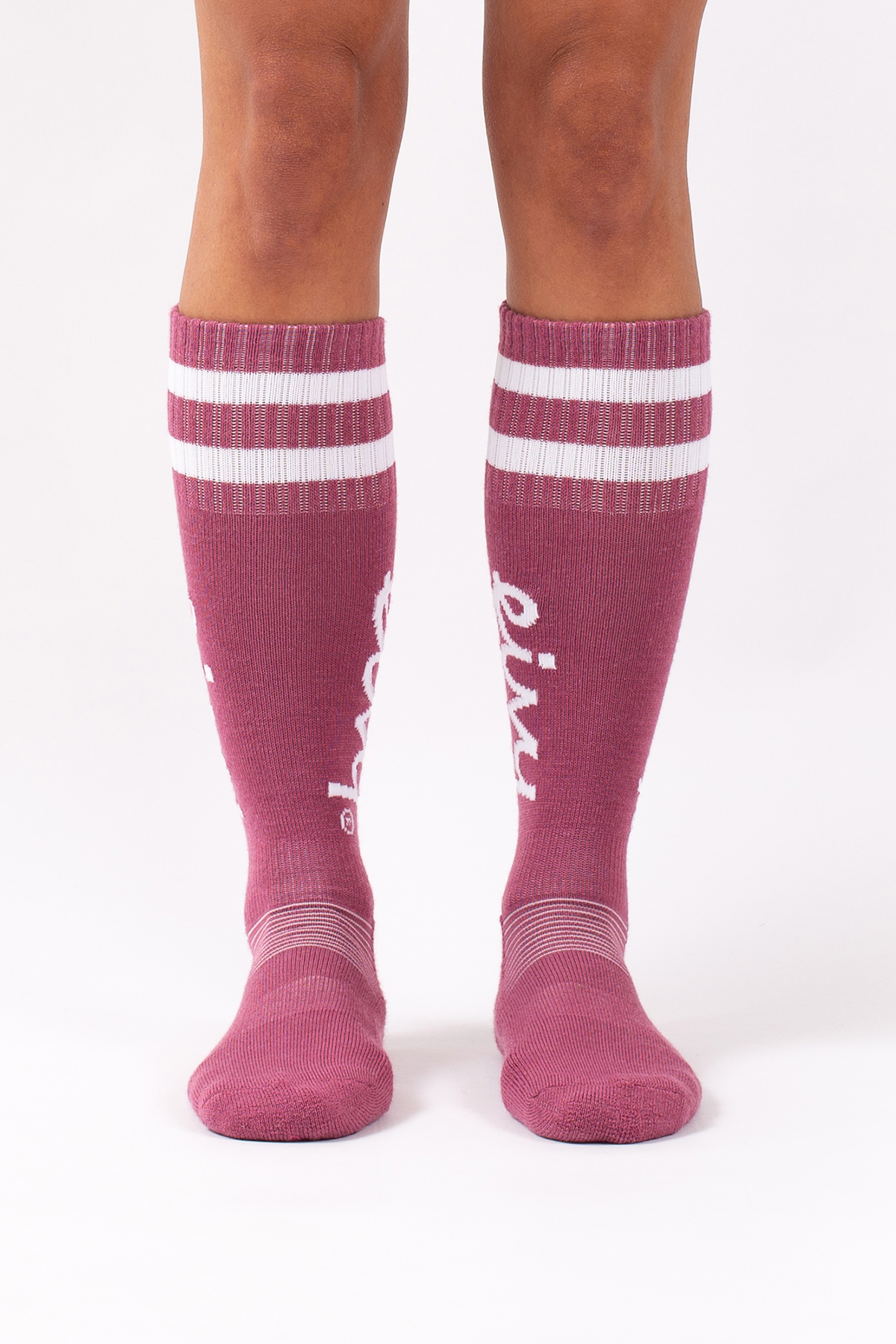 Cheerleader Wool Socks - Raspberry