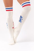Cheerleader Over Knee Wool Socks - Offwhite | 8-10