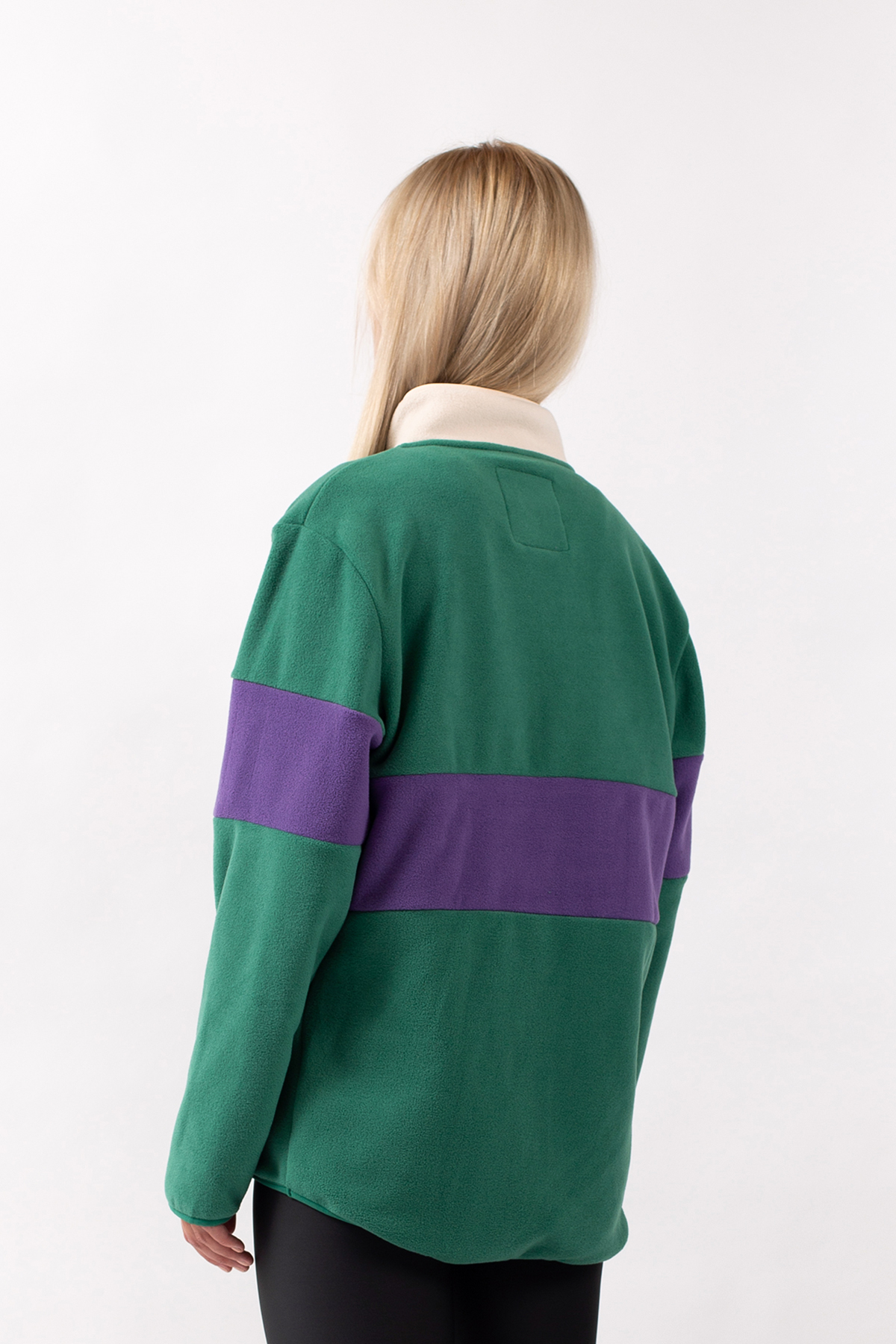Fleece | Mountain Fleece - Green & Purple | S