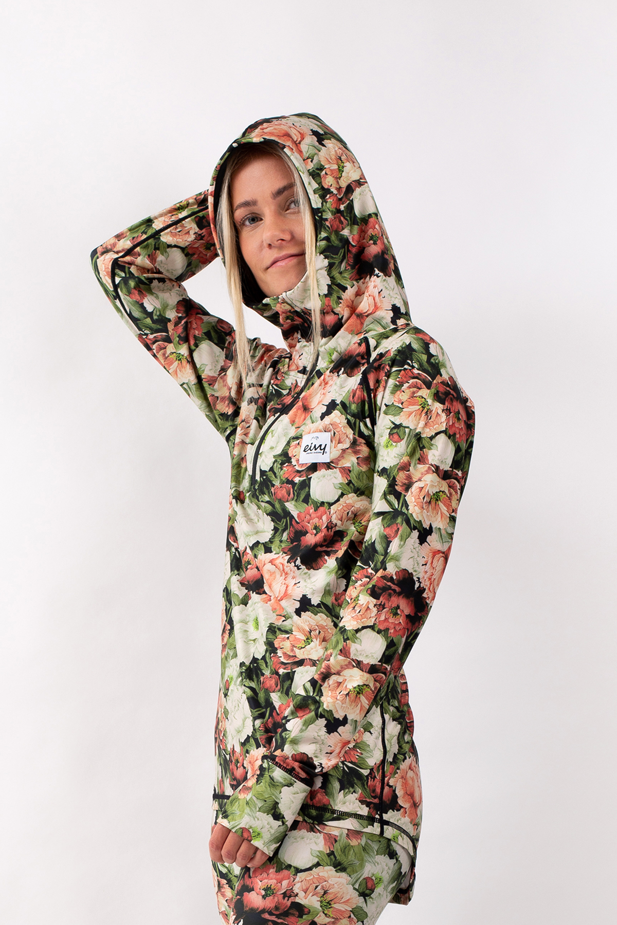 Funktionsunterwäsche | Icecold Zip Hood Top - Autumn Bloom