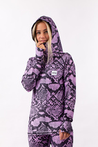 Base Layer | Icecold Hood Top - Pink Python