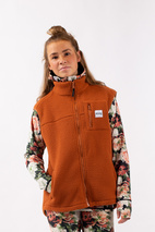 Fleece | Lumberjackie Sherpa Vest - Rust | XS