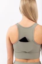 Rider Rib Sports Bra - Faded Oak