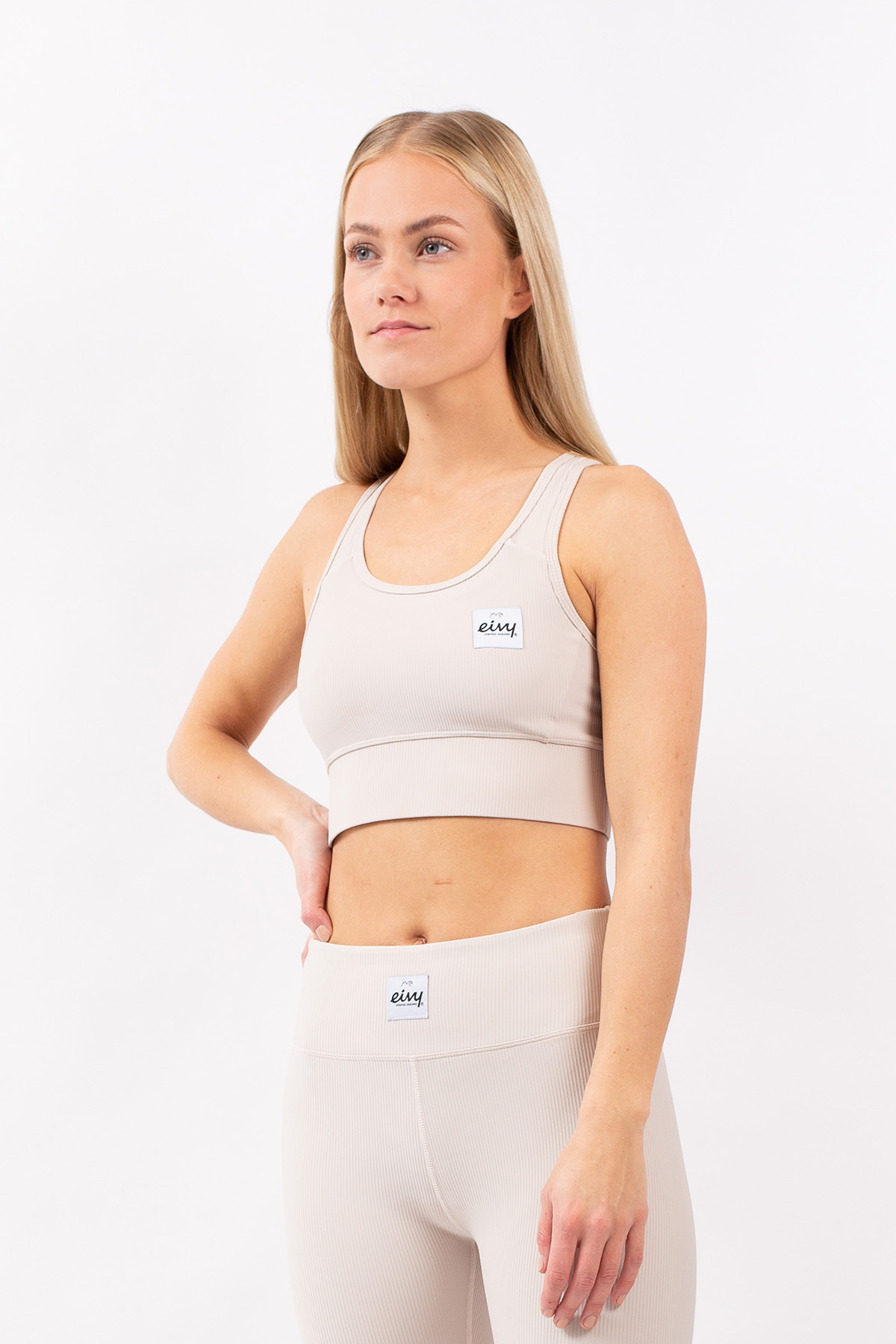 Rider Rib Sports Bra - Faded Cloud