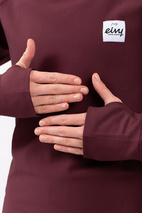 Base Layer | Icecold Hood Rib Top - Wine