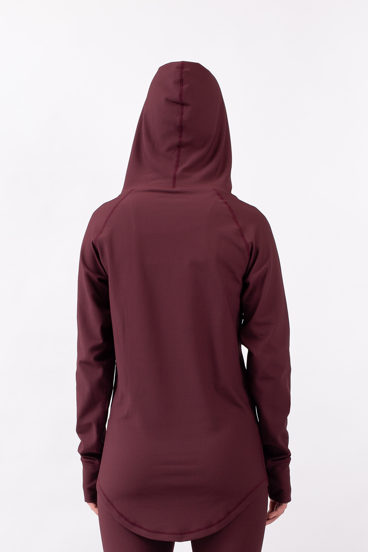 Base Layer | Icecold Hood Rib Top - Wine