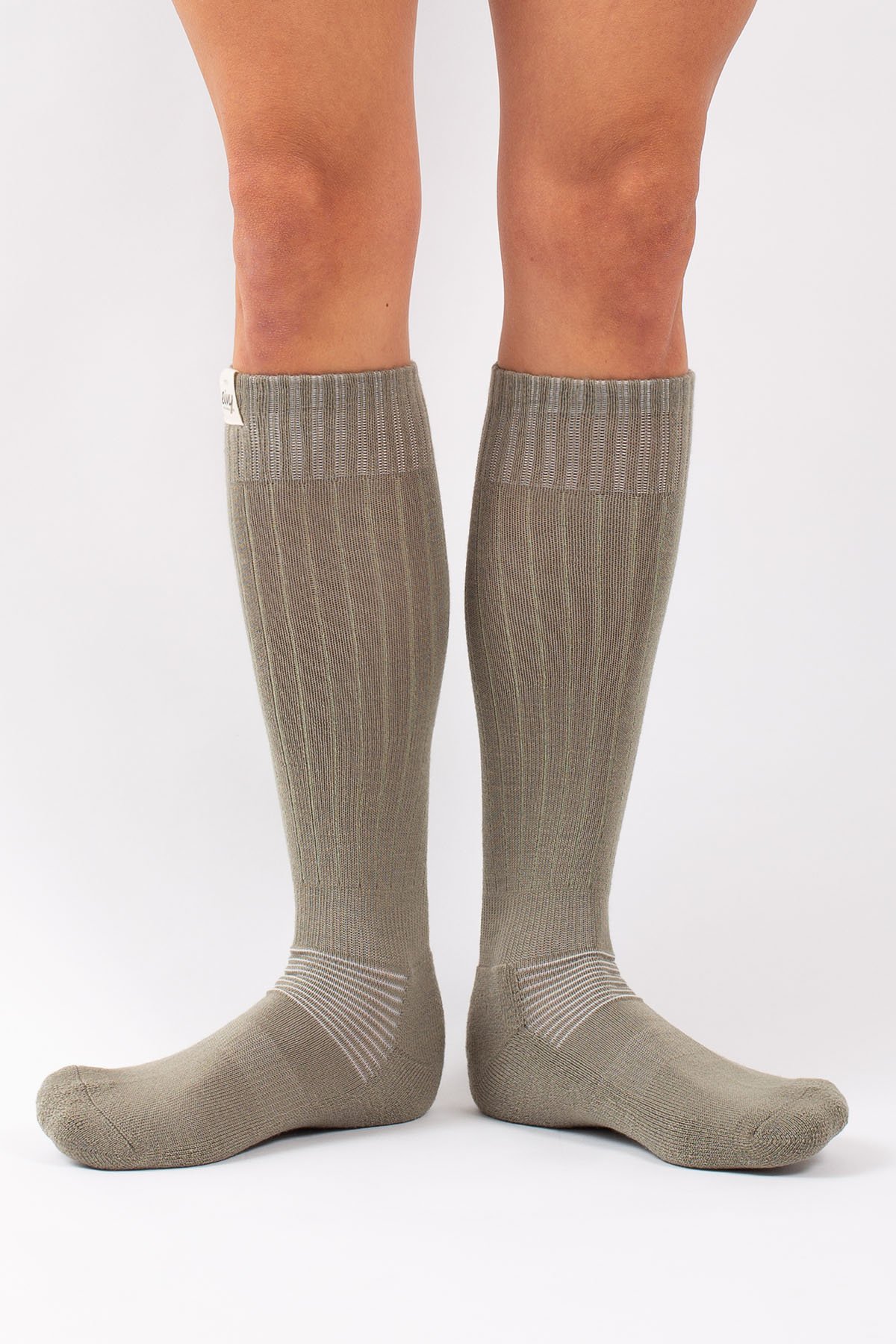 Rib Wool Socks - Faded Oak