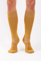 Rib Wool Socks - Faded Amber