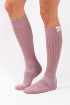 Rib Wool Socks - Faded Woodrose | 39-41