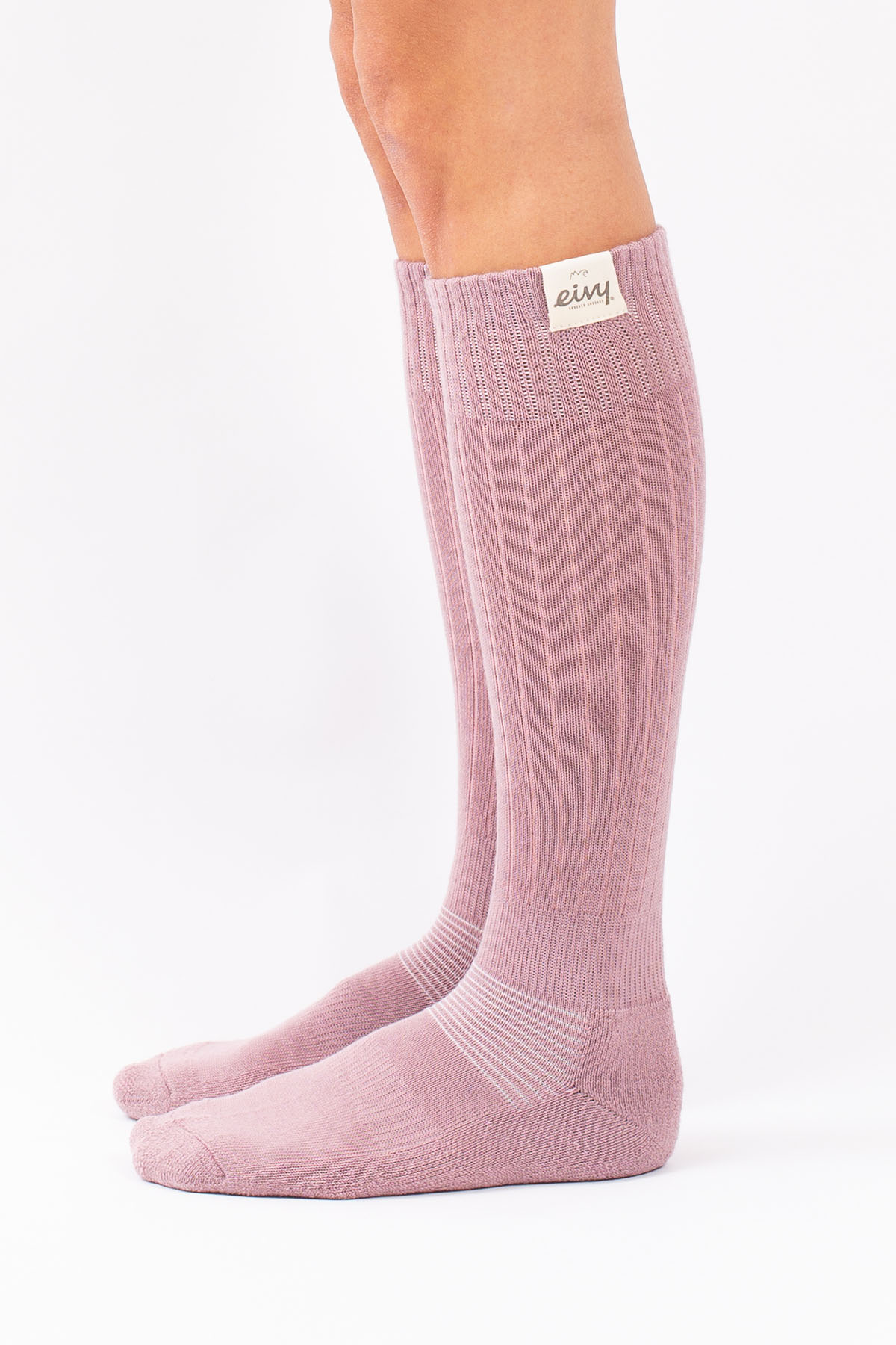 Rib Wool Socks - Faded Woodrose | 36-38