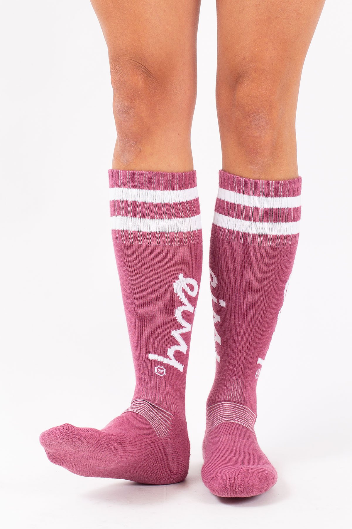 Cheerleader Wool Socks - Raspberry