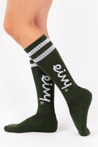 Cheerleader Wool Socks - Forest Green