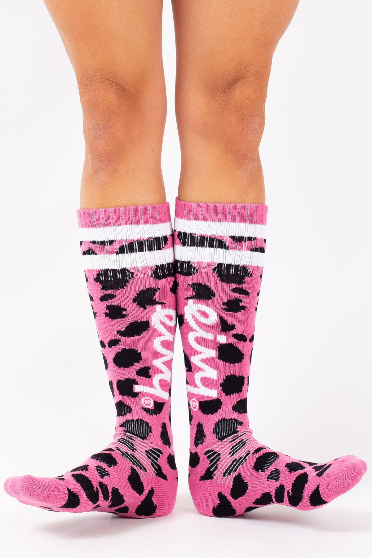 Cheerleader Wool Socks - Pink Cheetah