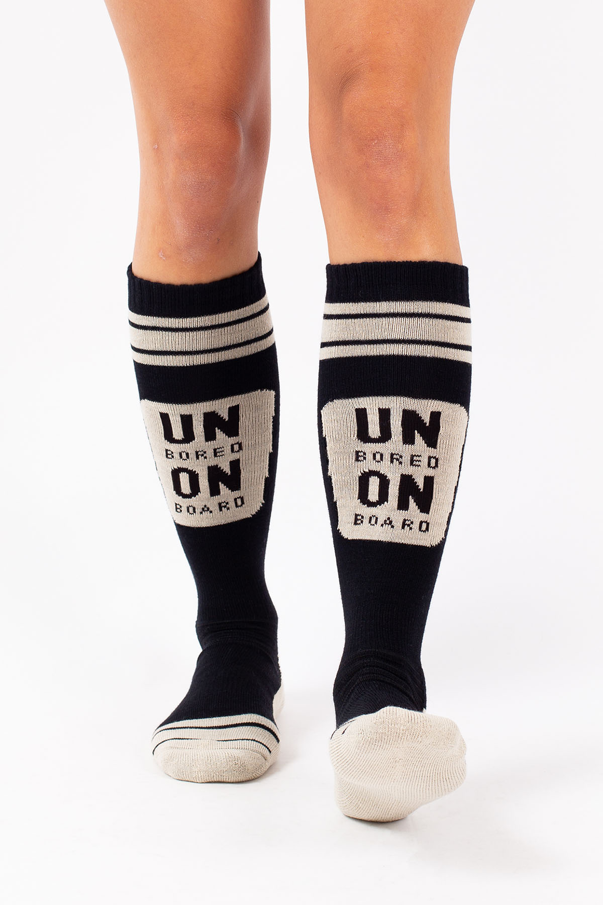 League Wool Socks - Black & Offwhite