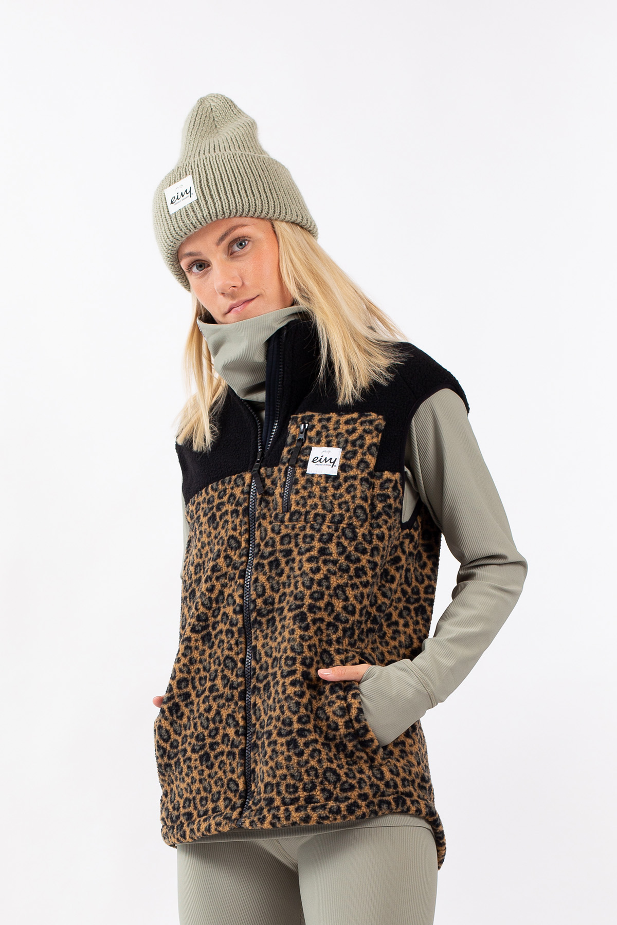 Fleece | Lumberjackie Sherpa Vest - Leopard