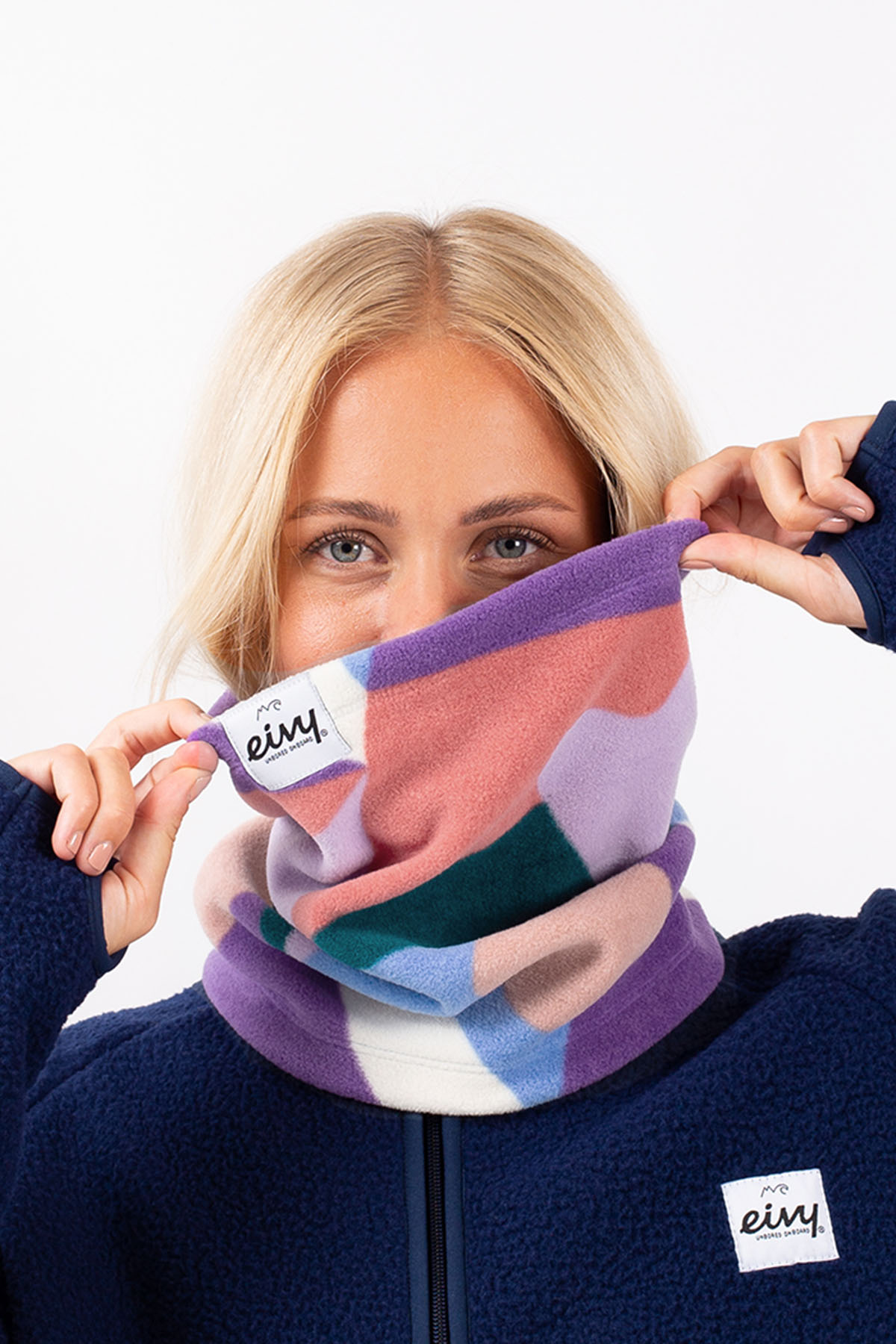 Tubular Fleece Neckwarmer - Abstract Shapes