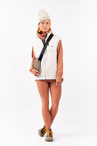 Lumberjackie Sherpa Vest - Faded Cloud