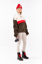 Ball Fleece - Offwhite & Leopard