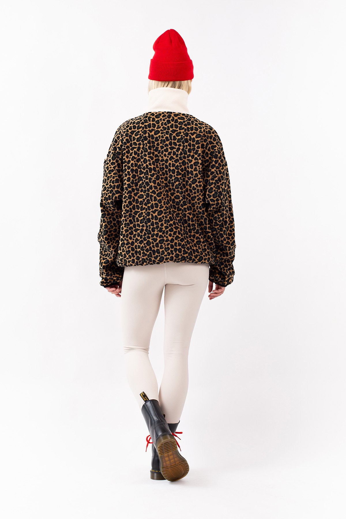 Ball Fleece - Offwhite & Leopard | L