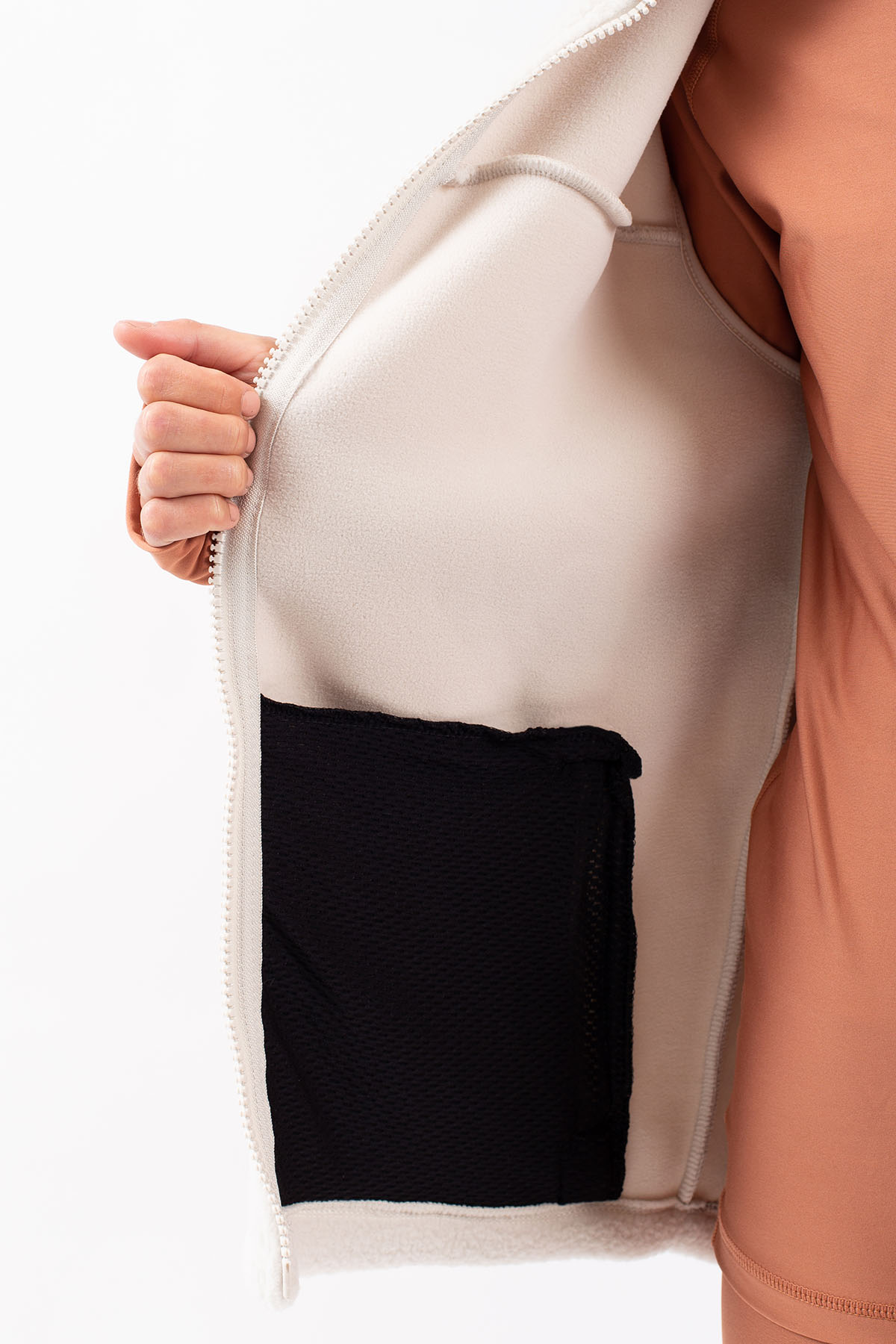 Lumberjackie Sherpa Vest - Faded Cloud