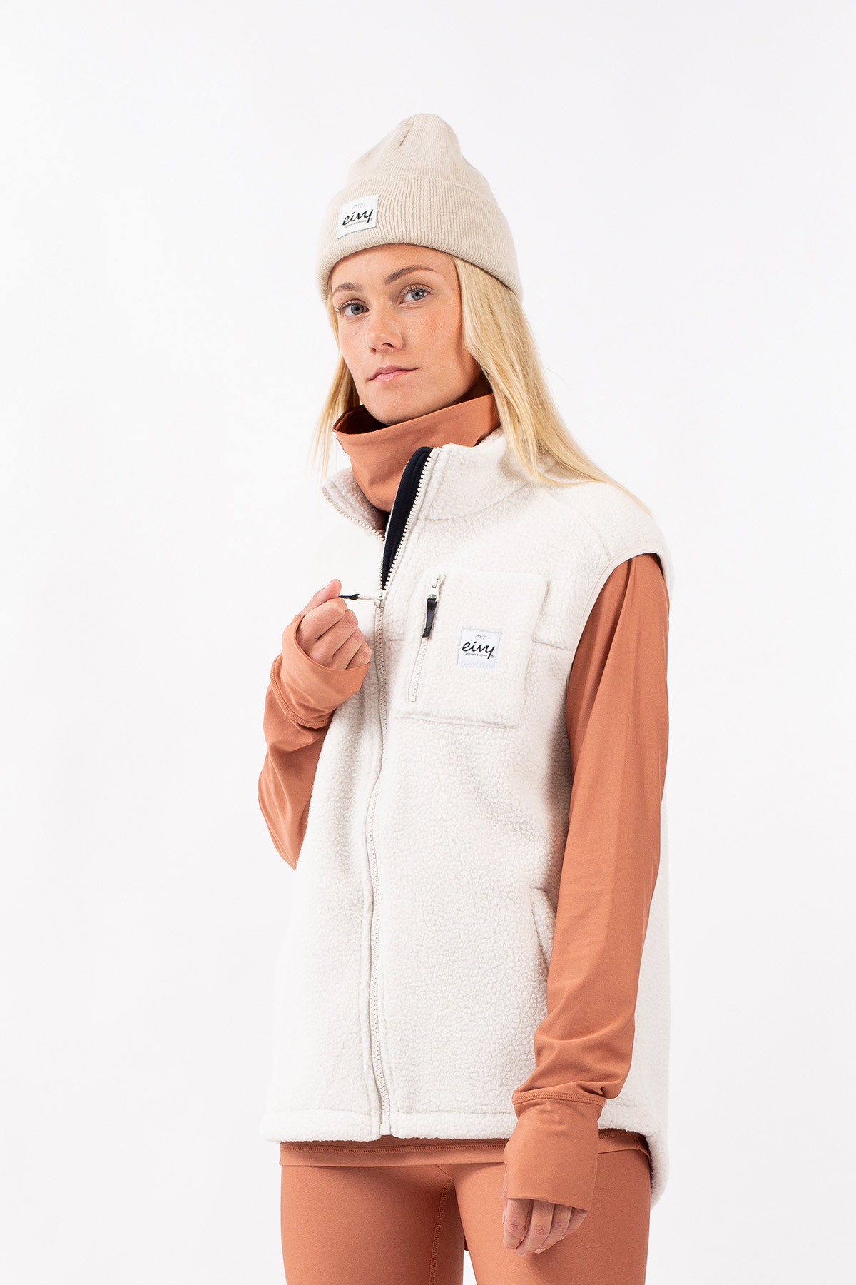 Lumberjackie Sherpa Vest - Faded Cloud