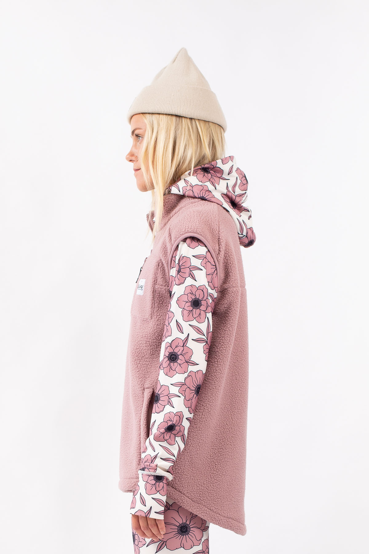 Lumberjackie Sherpa Vest - Faded Woodrose | XXS