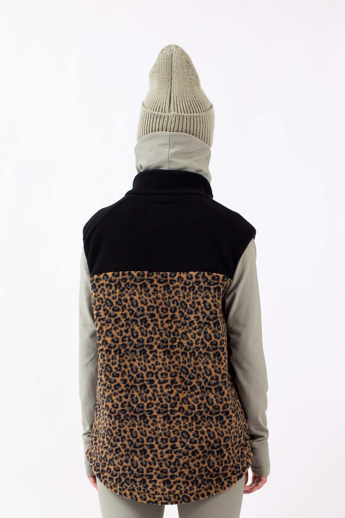 Fleece | Lumberjackie Sherpa Vest - Leopard