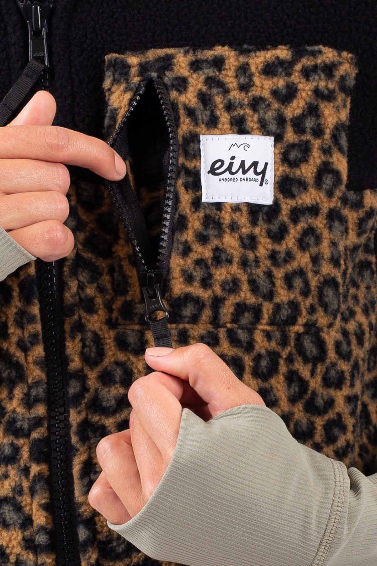 Fleece | Lumberjackie Sherpa Vest - Leopard