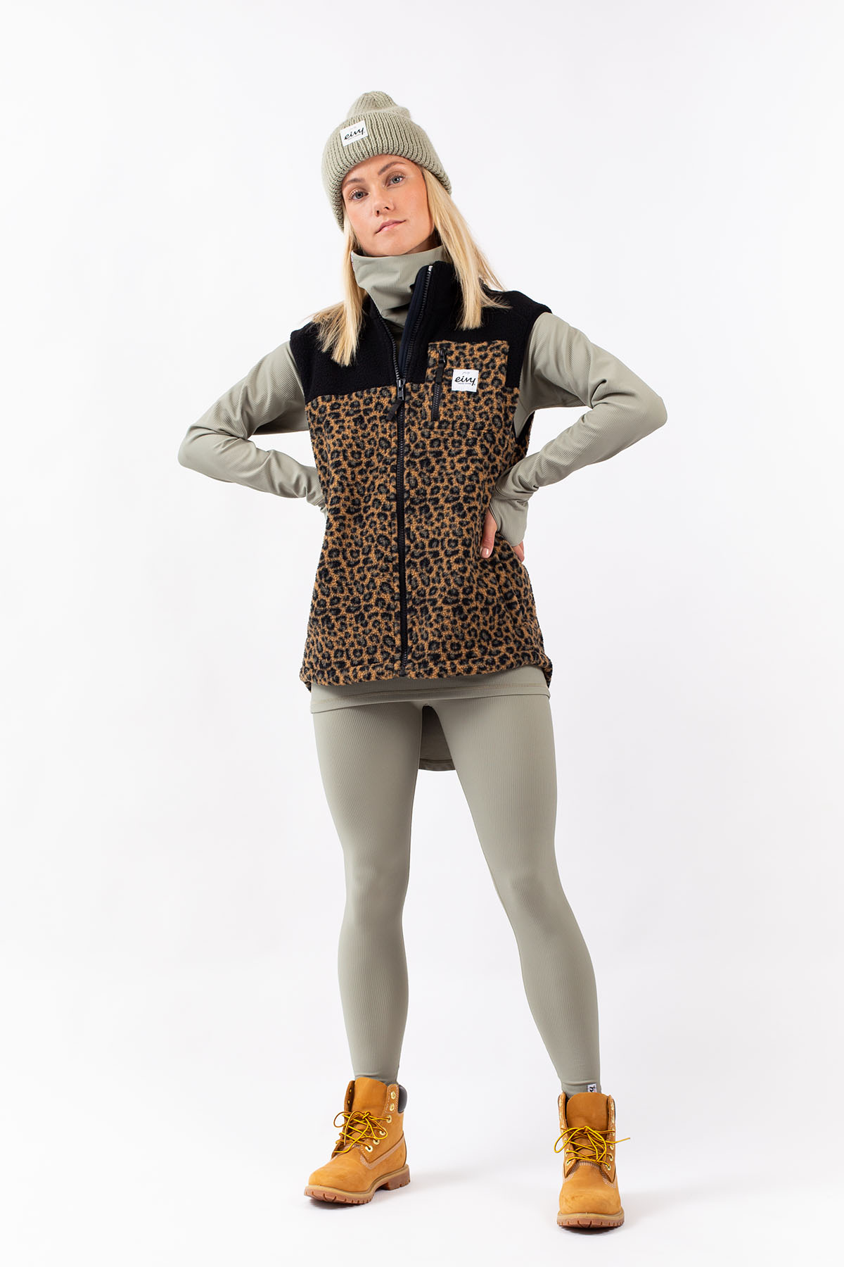 Fleece | Lumberjackie Sherpa Vest - Leopard