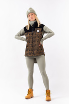 Fleece | Lumberjackie Sherpa Vest - Leopard