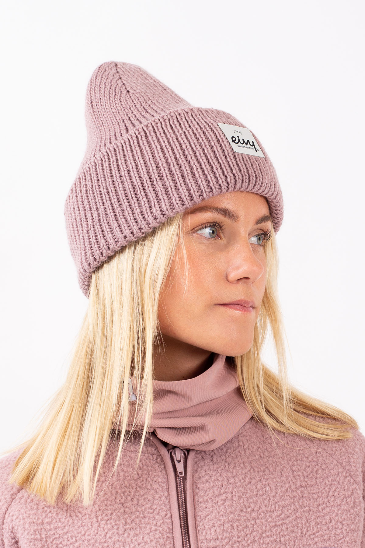 Easter Rib Wool Beanie - Faded Woodrose