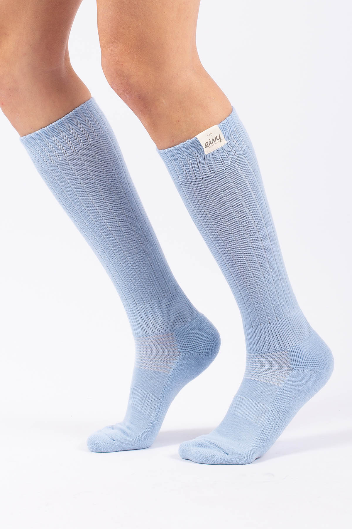 Rib Wool Socks - Faded Fog