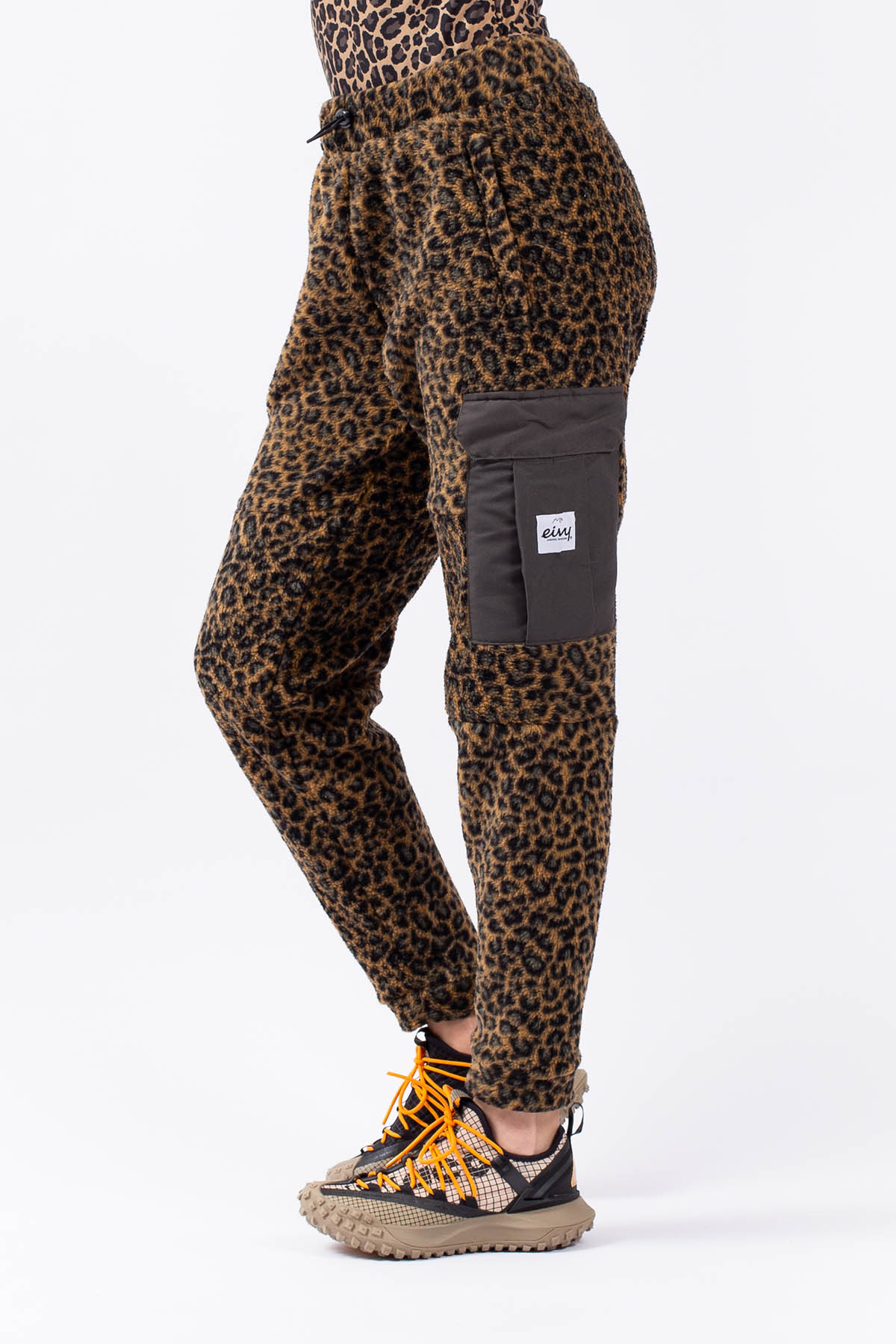 Cargo Sherpa Pants - Leopard