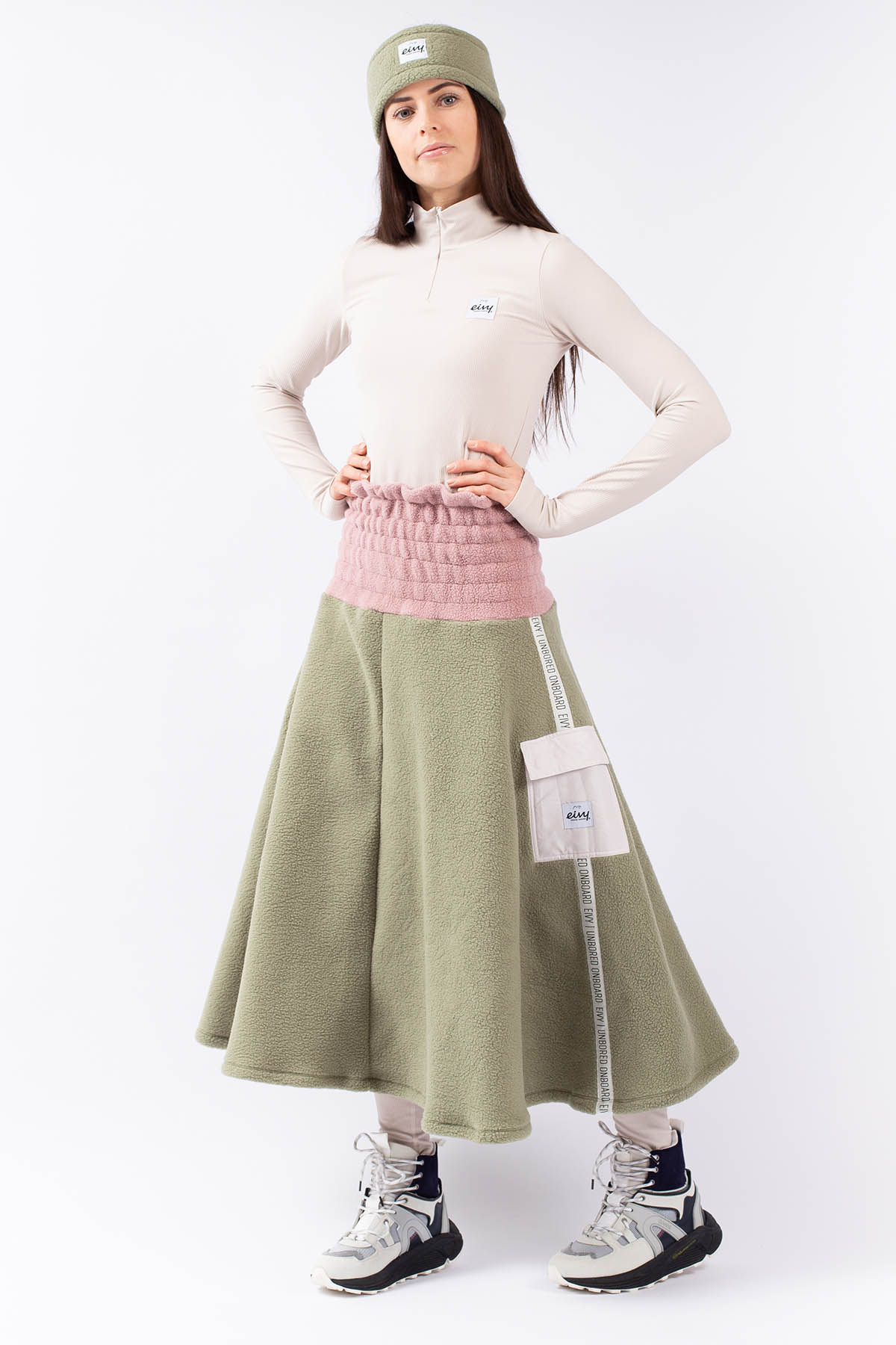 Valley Sherpa Skirt - Faded Blocks