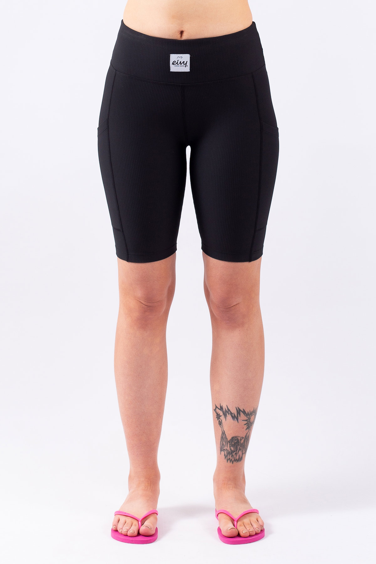 Venture Rib Biker Shorts - Black