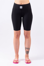 Venture Rib Biker Shorts - Black | XXS