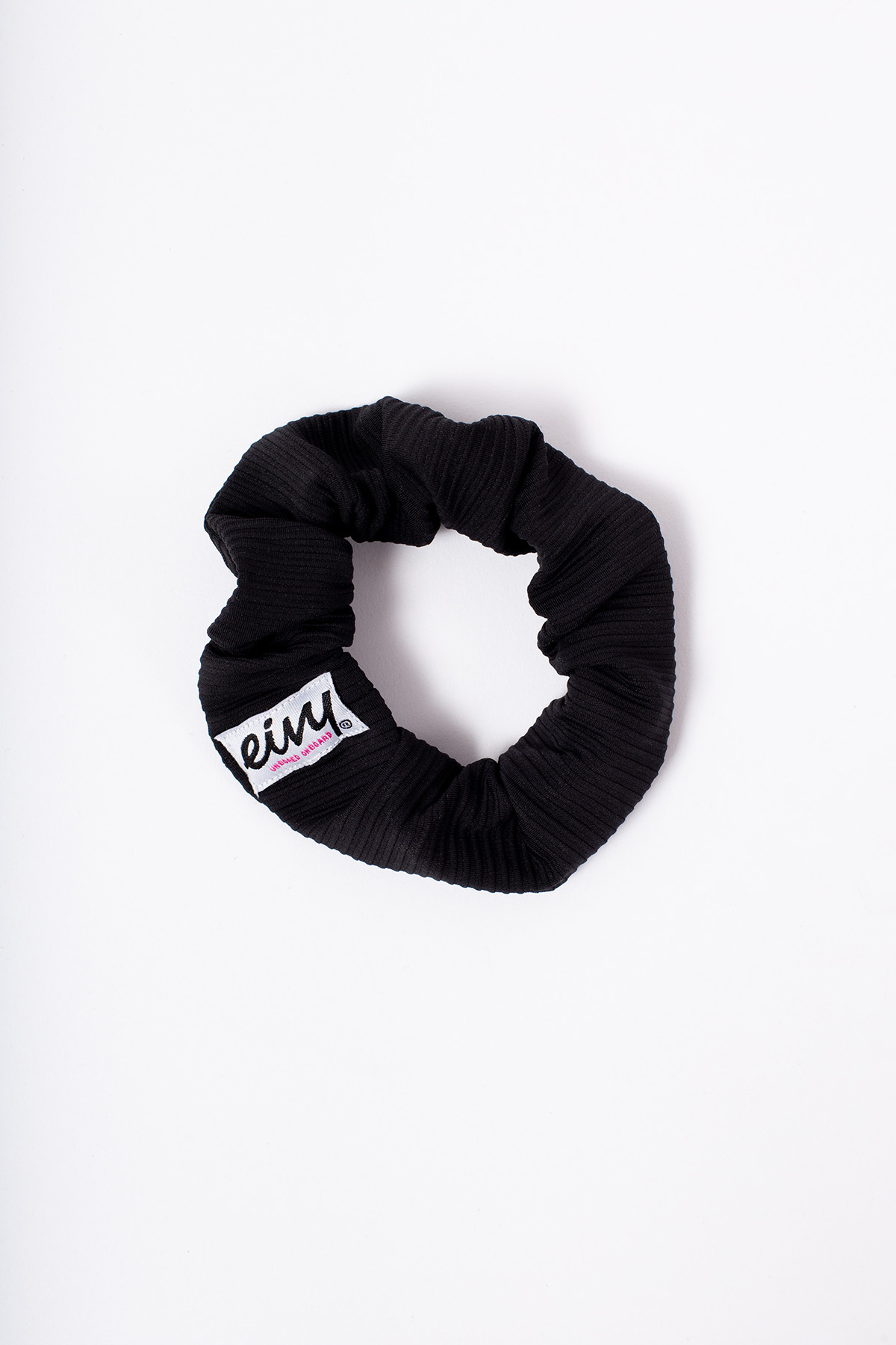 Fonda Rib Scrunchie - Black