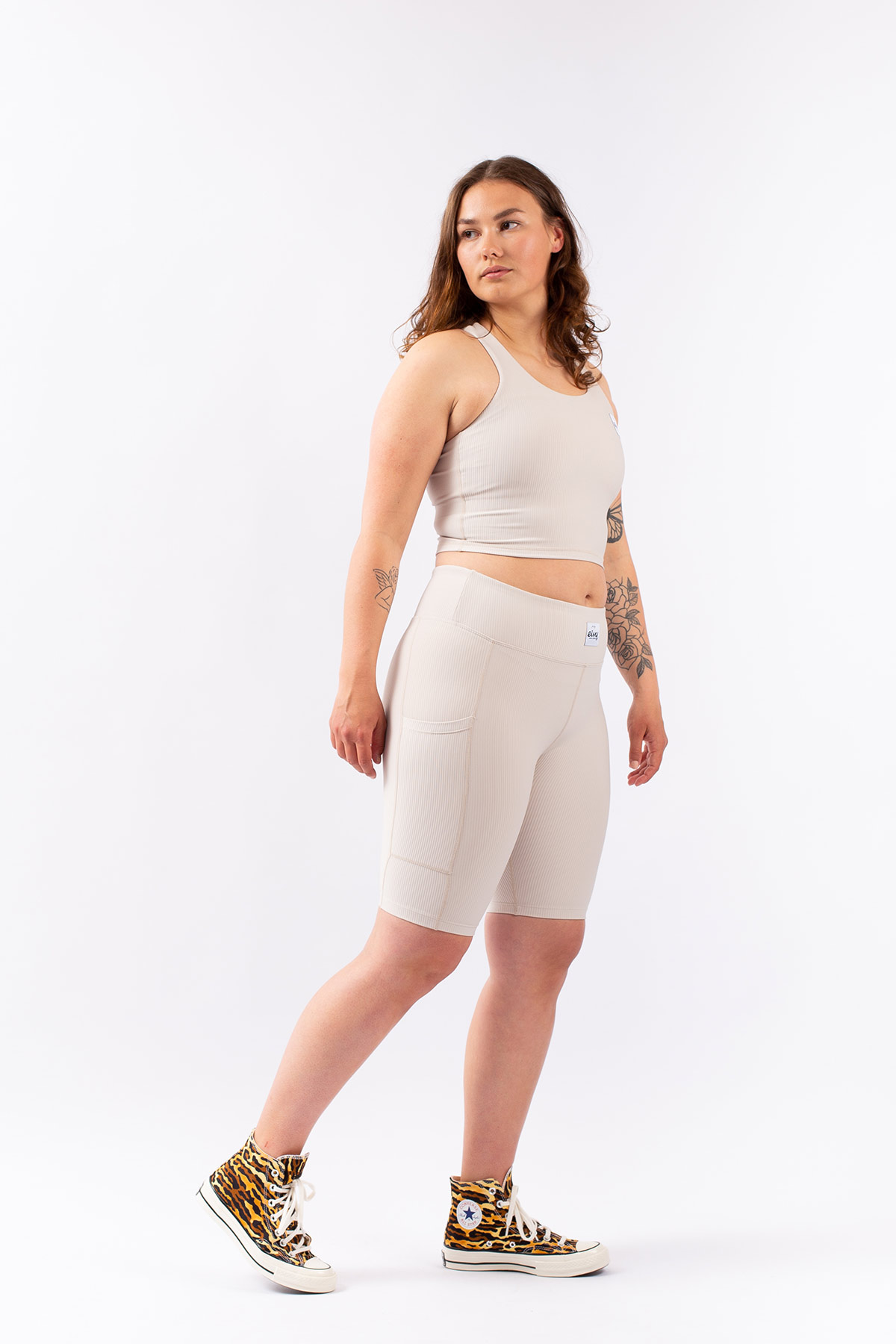 Venture Rib Biker Shorts - Faded Cloud | XS