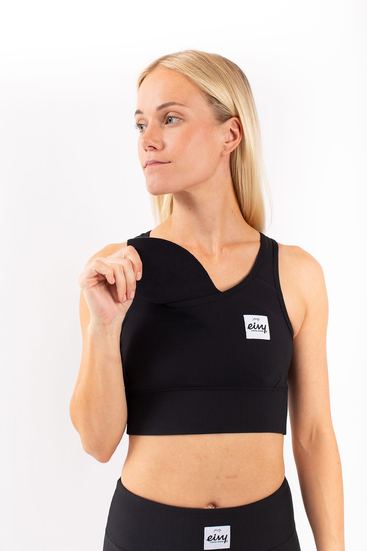 Rider Rib Sports Bra - Black | XXS