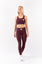 Rider Rib Sports Bra - Wine | M