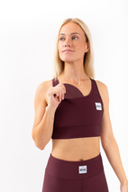 Rider Rib Sports Bra - Wine | XXL